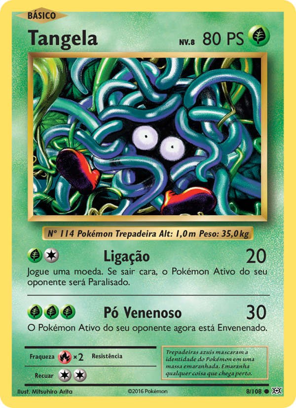 Tangela 8 — Evoluções (Portuguese Pokémon TCG card)