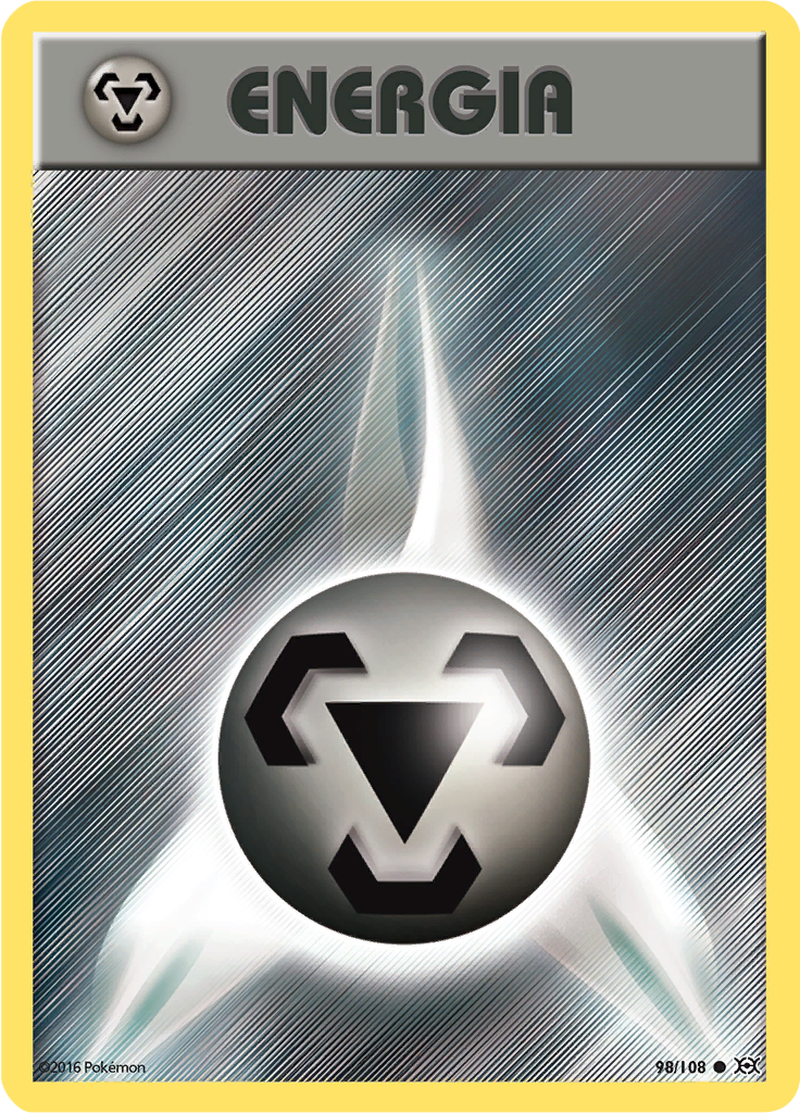 Energia de Metal 98 — Evolutions (Portuguese Pokémon TCG card)