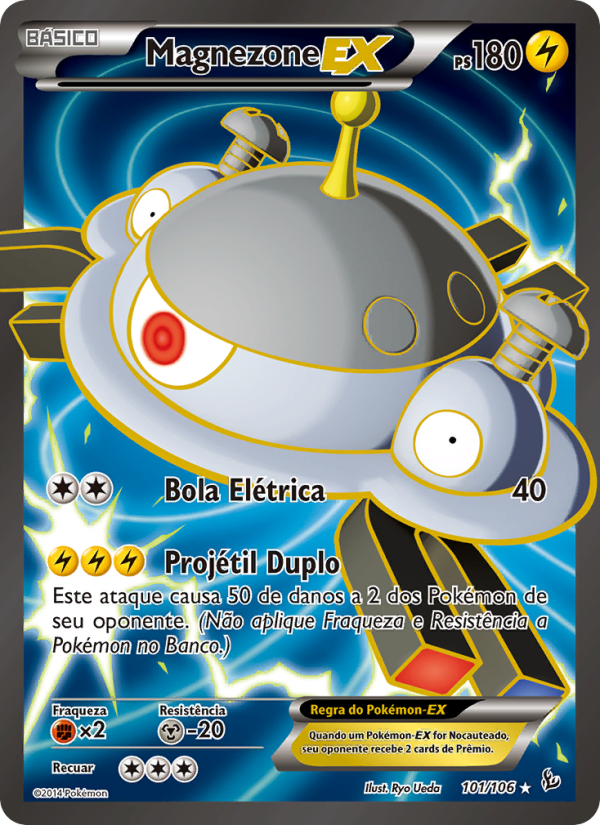 Magnezone EX 101 — Flash de Fogo (Portuguese Pokémon TCG card)