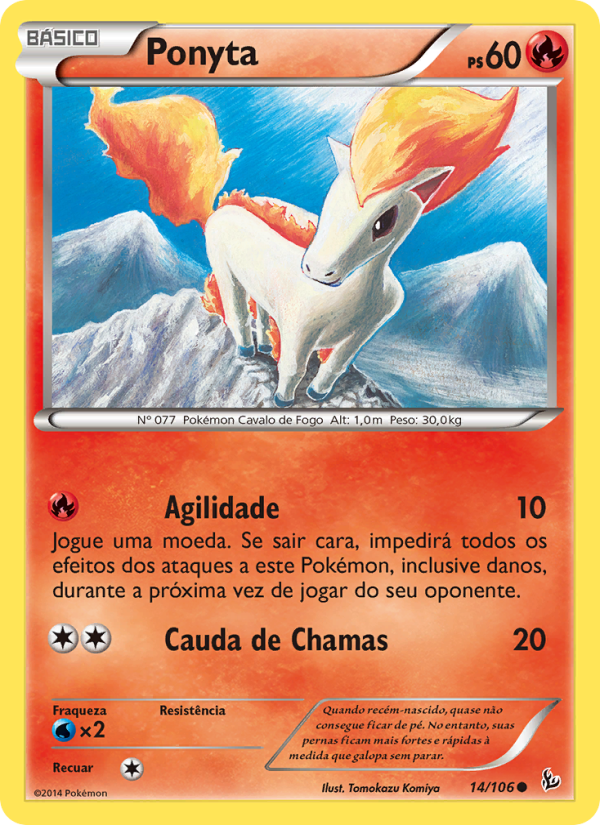 Ponyta 14 — Flash de Fogo (Portuguese Pokémon TCG card)