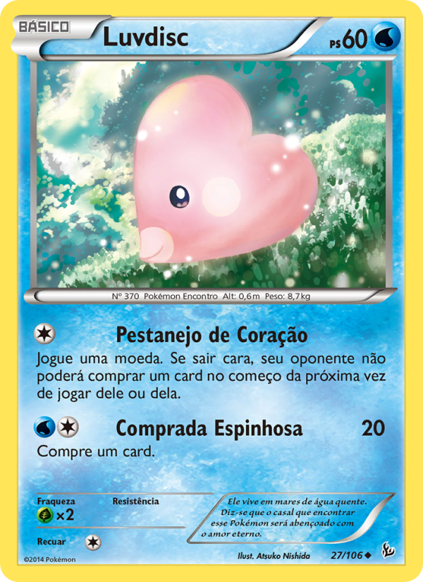 Luvdisc 27 — Flash de Fogo (Portuguese Pokémon TCG card)