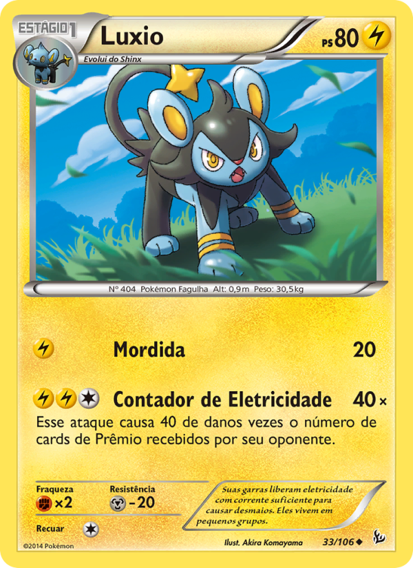 Luxio 33 — Flashfire (Portuguese Pokémon TCG card)