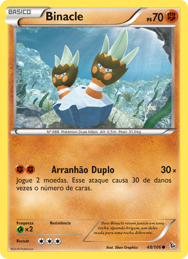 Binacle 48 — Flash de Fogo (Portuguese Pokémon TCG card)