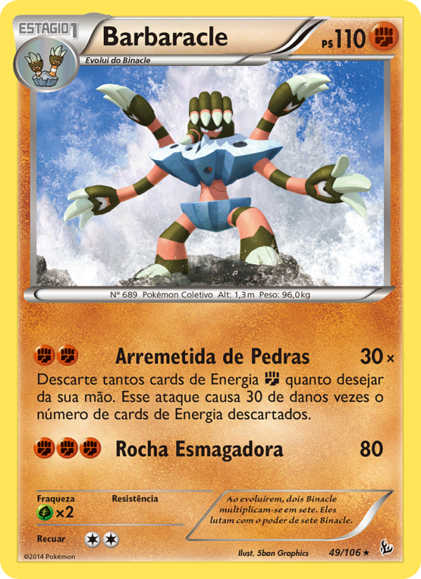 Barbaracle 49 — Flash de Fogo (Portuguese Pokémon TCG card)