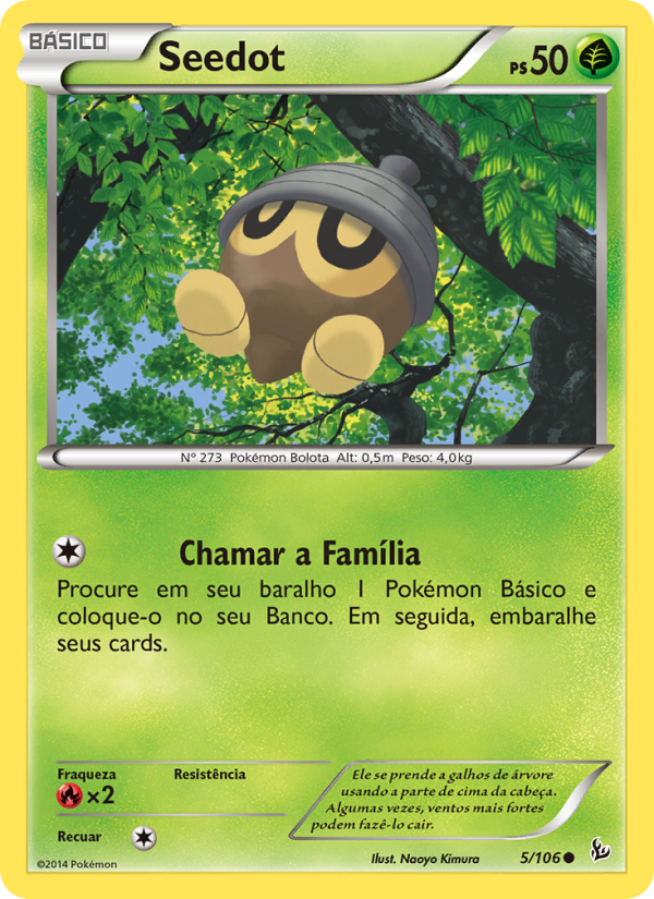 Seedot 5 — Flash de Fogo (Portuguese Pokémon TCG card)