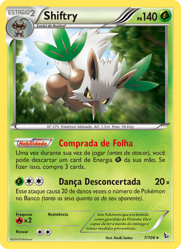 Shiftry 7 — Flash de Fogo (Portuguese Pokémon TCG card)