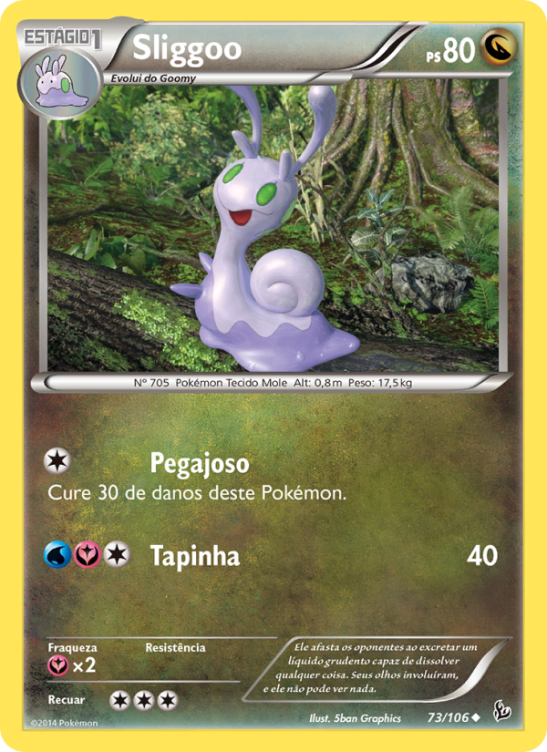 Sliggoo 73 — Flash de Fogo (Portuguese Pokémon TCG card)