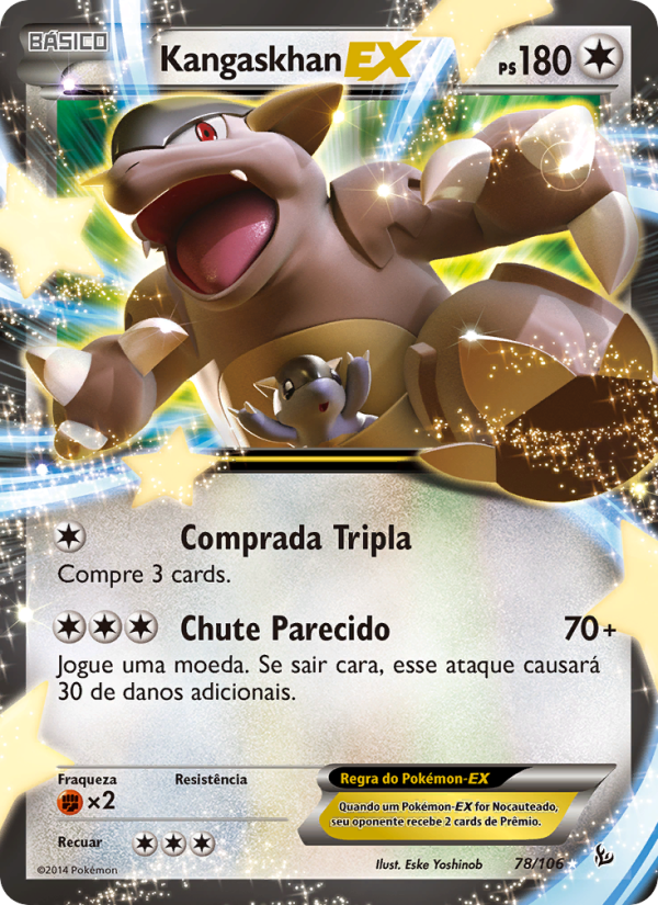 Kangaskhan EX 78 — Flash de Fogo (Portuguese Pokémon TCG card)