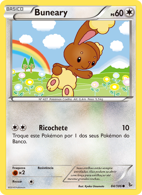 Buneary 84 — Flashfire (Portuguese Pokémon TCG card)