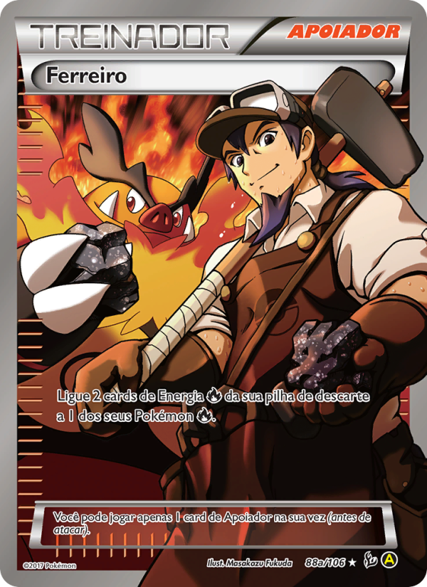 Ferreiro 88a — Flash de Fogo (Portuguese Pokémon TCG card)