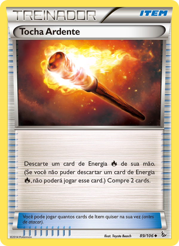 Tocha Ardente 89 — Flash de Fogo (Portuguese Pokémon TCG card)