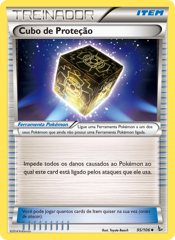 Cubo de Proteção 95 — Flash de Fogo (Portuguese Pokémon TCG card)