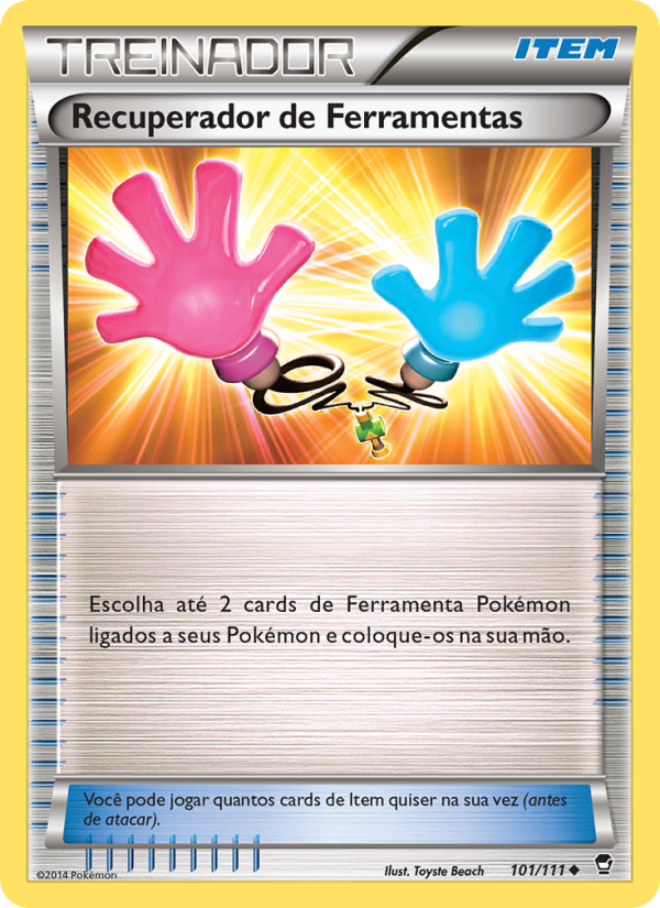 Recuperador de Ferramentas 101 — Punhos Furiosos (Portuguese Pokémon TCG card)