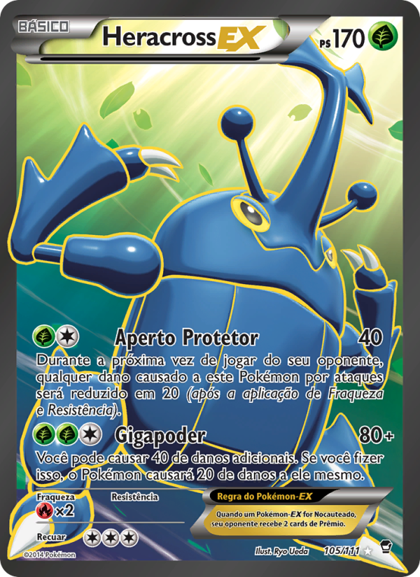 Heracross EX 105 — Punhos Furiosos (Portuguese Pokémon TCG card)