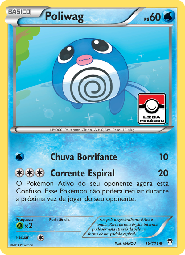 Poliwag 15 — Punhos Furiosos (Portuguese Pokémon TCG card)