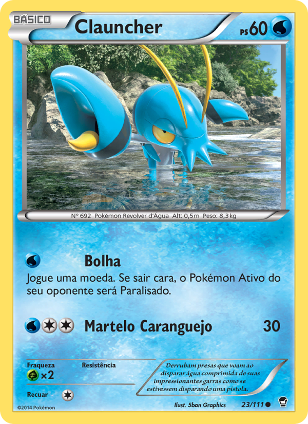 Clauncher 23 — Furious Fists (Portuguese Pokémon TCG card)