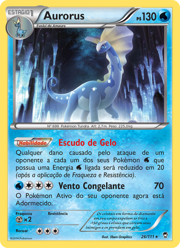 Aurorus 26 — Punhos Furiosos (Portuguese Pokémon TCG card)
