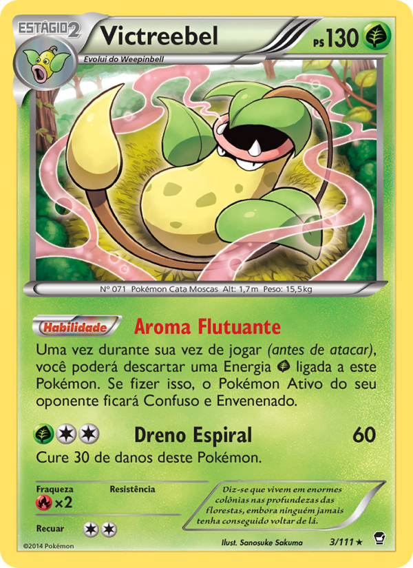 Victreebel 3 — Punhos Furiosos (Portuguese Pokémon TCG card)