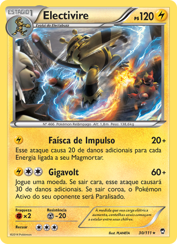 Electivire 30 — Punhos Furiosos (Portuguese Pokémon TCG card)