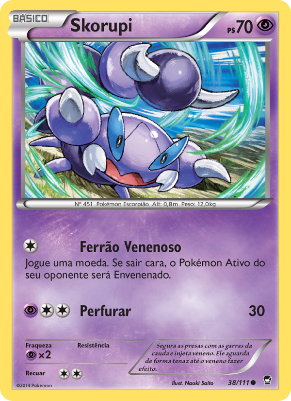 Skorupi 38 — Punhos Furiosos (Portuguese Pokémon TCG card)