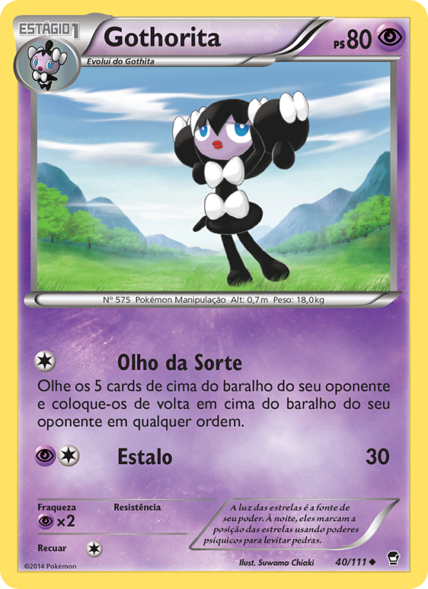 Gothorita 40 — Punhos Furiosos (Portuguese Pokémon TCG card)