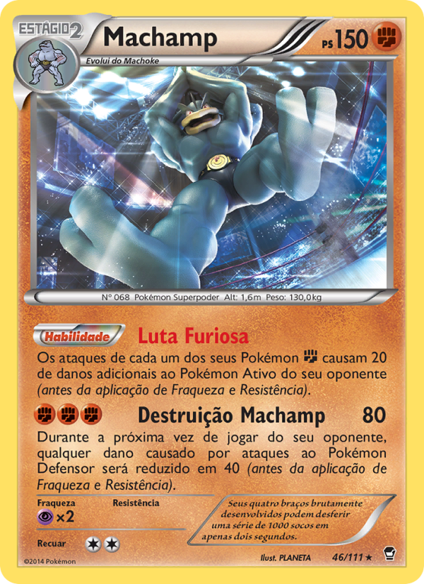 Machamp 46 — Punhos Furiosos (Portuguese Pokémon TCG card)