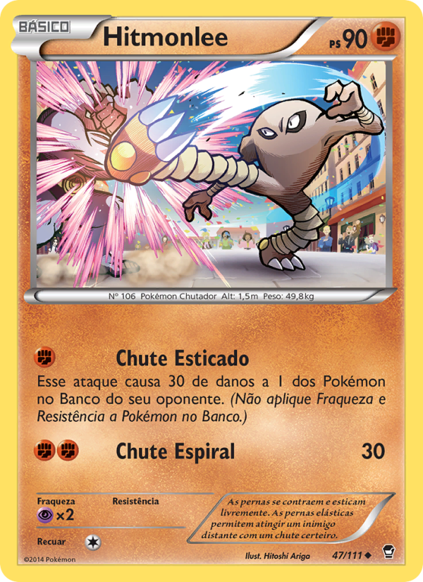 Hitmonlee 47 — Punhos Furiosos (Portuguese Pokémon TCG card)
