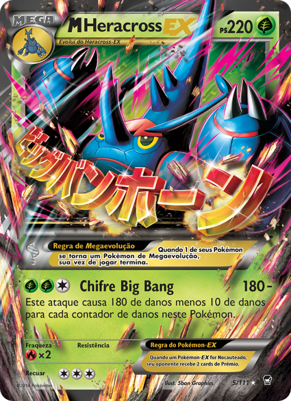 M-Heracross EX 5 — Punhos Furiosos (Portuguese Pokémon TCG card)