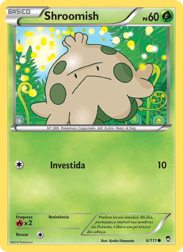 Shroomish 6 — Punhos Furiosos (Portuguese Pokémon TCG card)