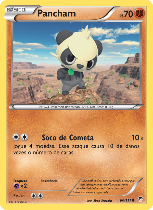Pancham 60 — Furious Fists (Portuguese Pokémon TCG card)