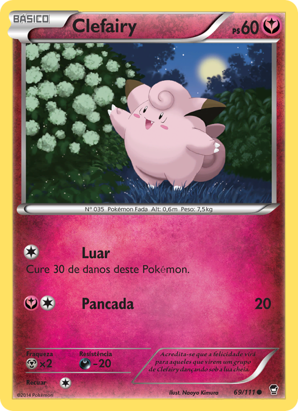 Clefairy 69 — Punhos Furiosos (Portuguese Pokémon TCG card)