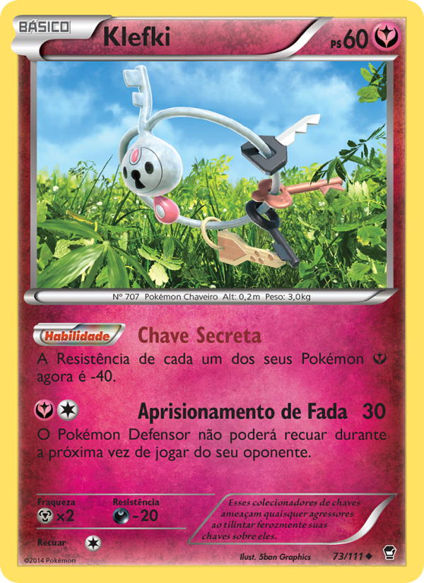 Klefki 73 — Furious Fists (Portuguese Pokémon TCG card)