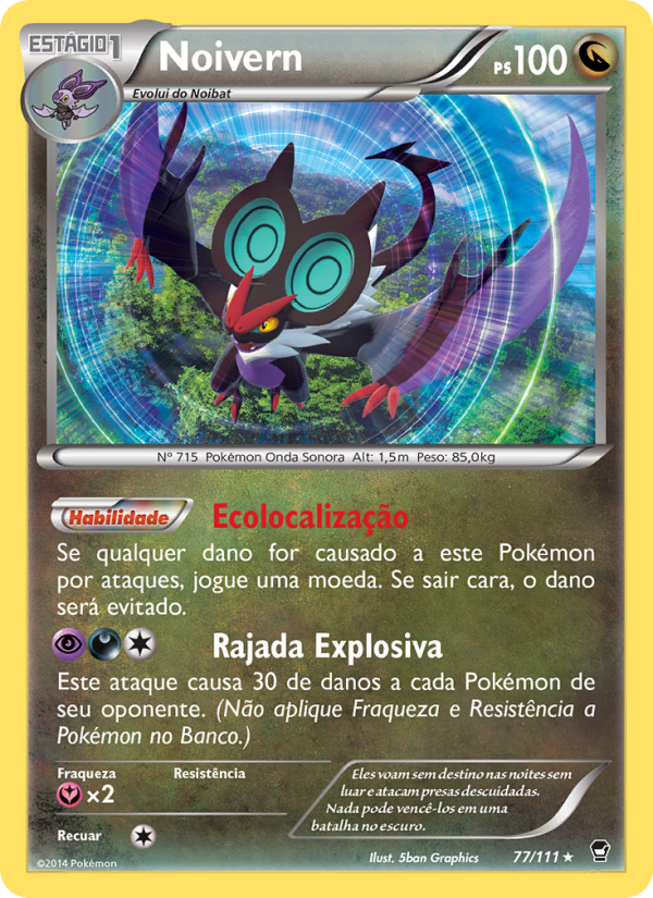 Noivern 77 — Punhos Furiosos (Portuguese Pokémon TCG card)