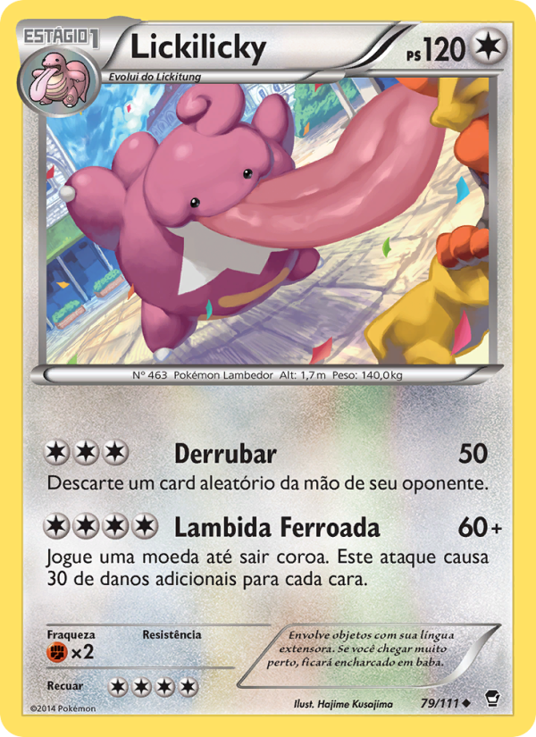 Lickilicky 79 — Punhos Furiosos (Portuguese Pokémon TCG card)