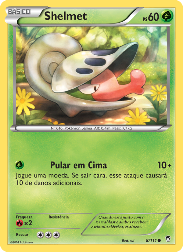 Shelmet 8 — Punhos Furiosos (Portuguese Pokémon TCG card)