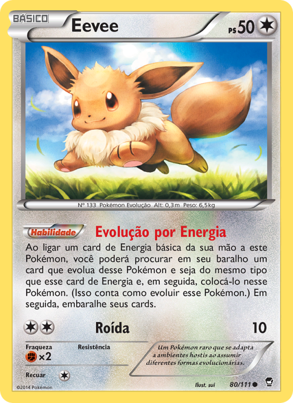 Eevee 80 — Punhos Furiosos (Portuguese Pokémon TCG card)