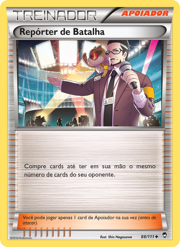 Repórter de Batalha 88 — Punhos Furiosos (Portuguese Pokémon TCG card)