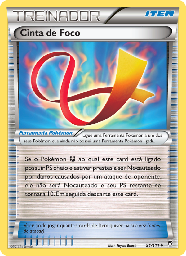 Cinta de Foco 91 — Punhos Furiosos (Portuguese Pokémon TCG card)