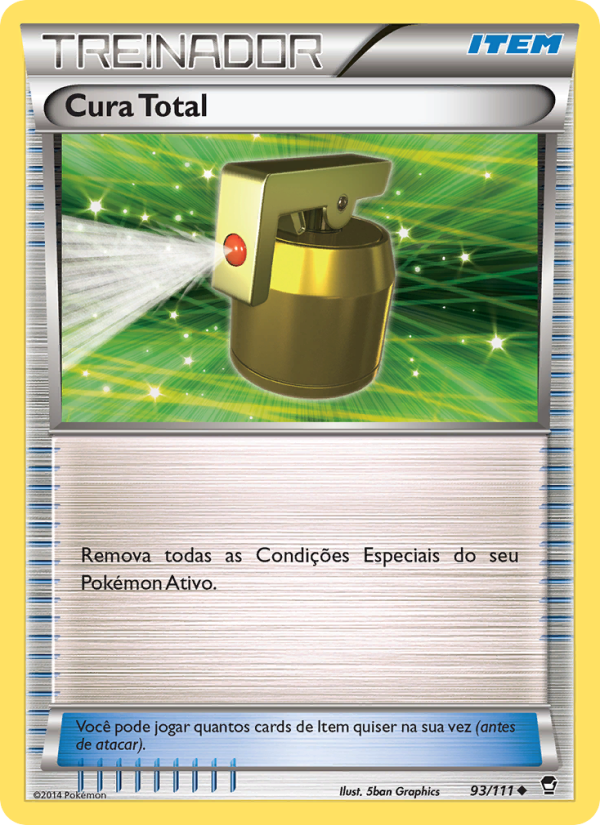 Cura Total 93 — Punhos Furiosos (Portuguese Pokémon TCG card)