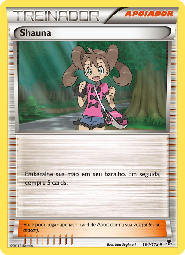 Shauna 104 — Força Fantasma (Portuguese Pokémon TCG card)