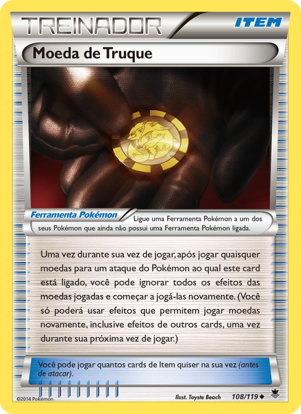 Moeda de Truque 108 — Força Fantasma (Portuguese Pokémon TCG card)