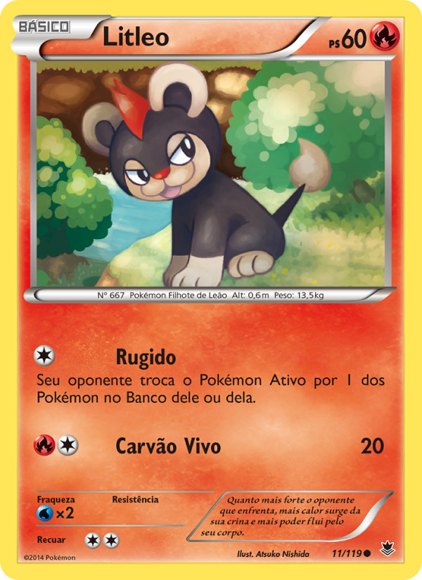 Litleo 11 — Phantom Forces (Portuguese Pokémon TCG card)