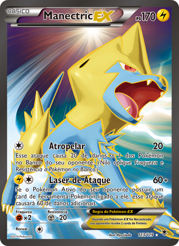 Manectric EX 113 — Força Fantasma (Portuguese Pokémon TCG card)