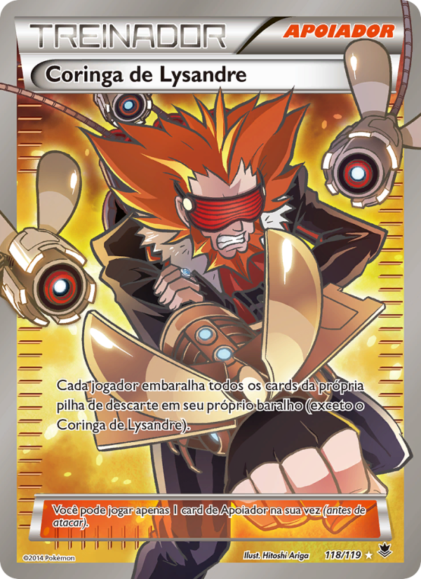 Coringa de Lysandre 118 — Força Fantasma (Portuguese Pokémon TCG card)
