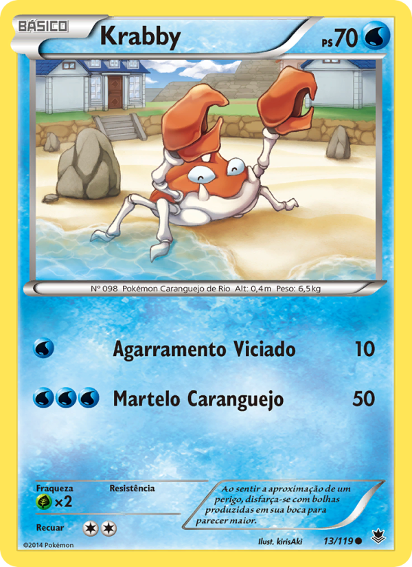 Krabby 13 — Phantom Forces (Portuguese Pokémon TCG card)