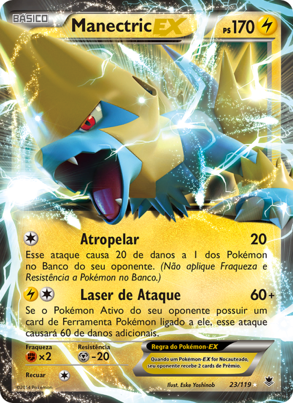 Manectric EX 23 — Força Fantasma (Portuguese Pokémon TCG card)