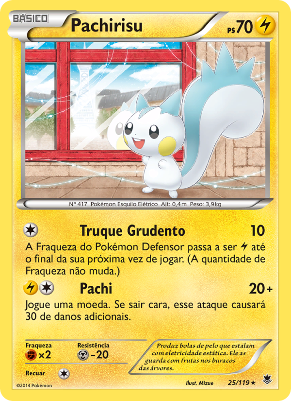 Pachirisu 25 — Força Fantasma (Portuguese Pokémon TCG card)
