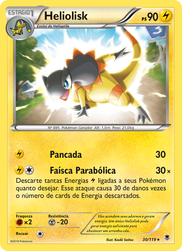 Heliolisk 30 — Força Fantasma (Portuguese Pokémon TCG card)