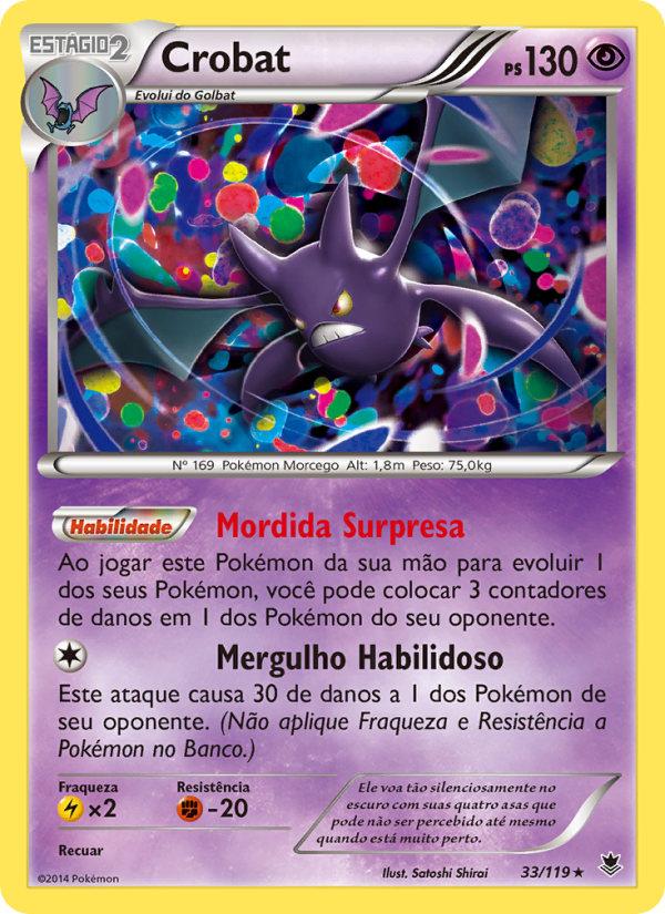Crobat 33 — Força Fantasma (Portuguese Pokémon TCG card)