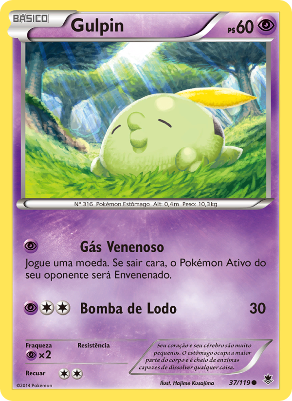 Gulpin 37 — Força Fantasma (Portuguese Pokémon TCG card)